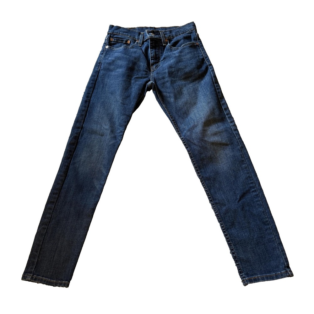 Levi's 512 Jeans Mens 29x30 Slim Taper Dark Wash Blue Denim Tapered Leg Red Tab